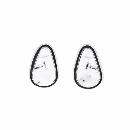 White Buffalo Shadow Box Post Earrings