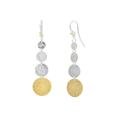 Silver and Gold Lush Dangle Earrings