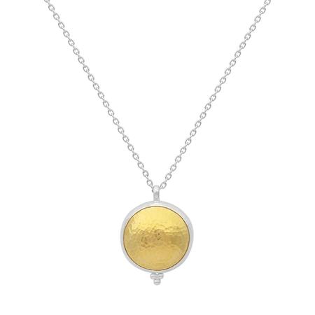 Silver and Gold Amulet Pendant Necklace