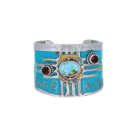 Turquoise NM License Plate Cuff