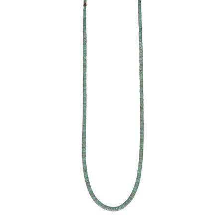 Green Turquoise Single Graduated Beaded Necklace