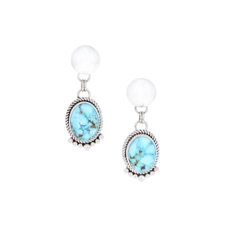 Kingman Turquoise Post Dangle Earring