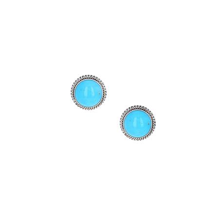 Sleeping Beauty Turquoise Dome Post Earrings