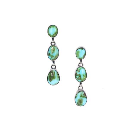 3 Sonoran Turquoise Post Dangle