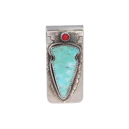 Turquoise Arrow Head Money Clip