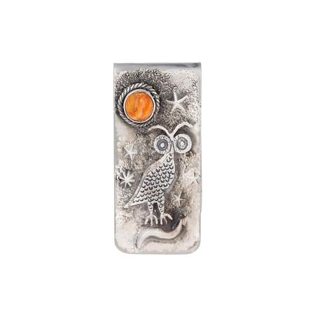 Orange Spiny Oyster Owl Money Clip