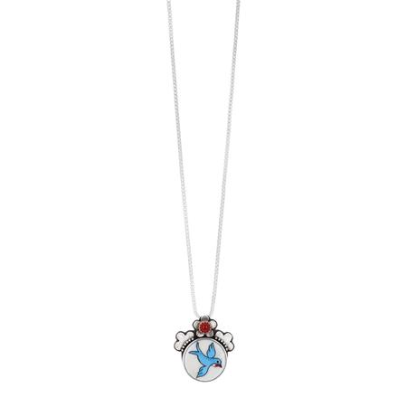 Blue Bird Pendant Necklace