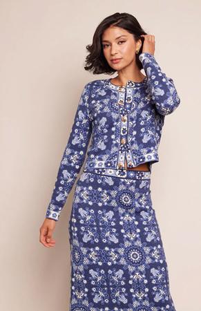 Livi Jacket in Blue Rita Tile