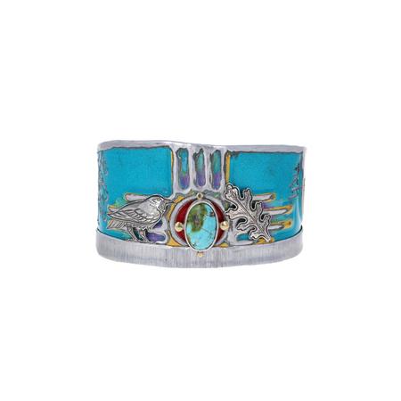 Turquoise NM License Plate Cuff