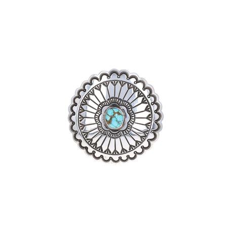 Concho Turquoise Pin Pendant 