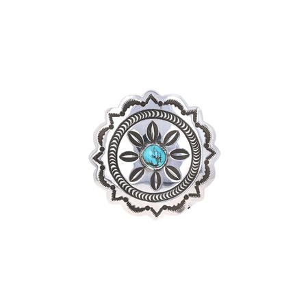 Turquoise Concho Pin Pendant 