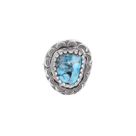 Kingman Turquoise Stamped Ring