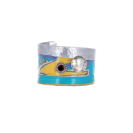 Turquoise NM License Plate Cuff