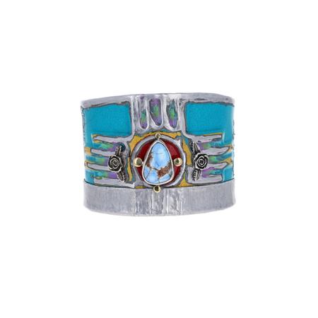 Turquoise NM License Plate Cuff