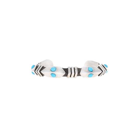 Turquoise Silver Pointed Cuff