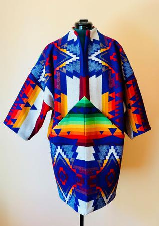 Southwest Desert Design Wool Coat