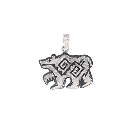 Silver Symbol Bear Pendant