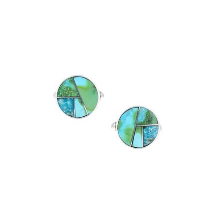 Turquoise Inlay Cuff Links