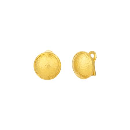 Gold Amulet Stud Earring