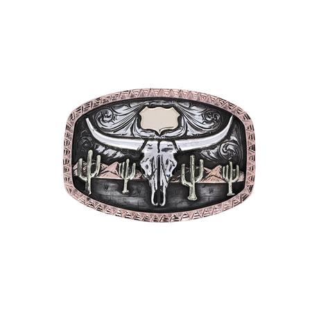 Arizona Long Horn Skull Belt Buckle