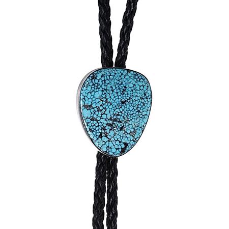 Kingman Spiderweb Turquoise Bolo Tie 