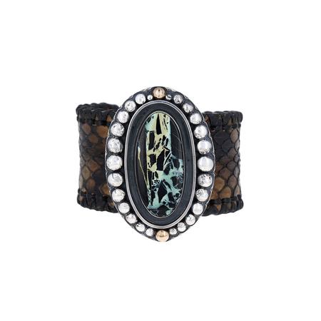 San Pedro Variscite Snake Skin Bracelet