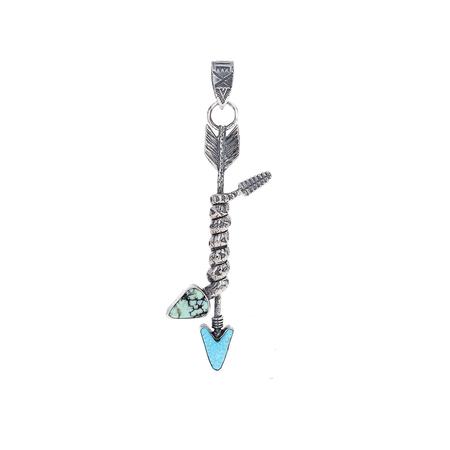 Turquoise Rattlesnake Arrow Pendant