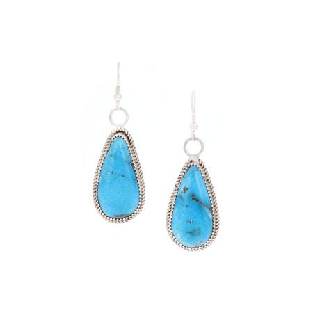 Kingman Turquoise Teardrop Dangle Earrings