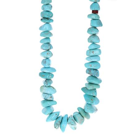 Mixed LG Turquoise Nugget Necklace