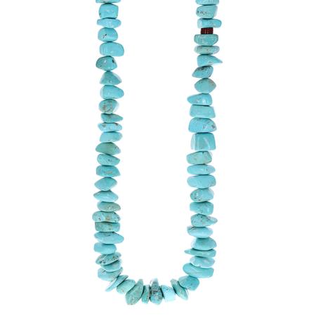 Mixed LG Turquoise Nugget Necklace