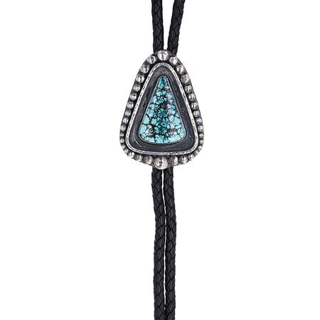 Turquoise Triangle Bolo Tie