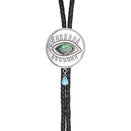 Ammolite Eye Carico Eye Bolo Tie