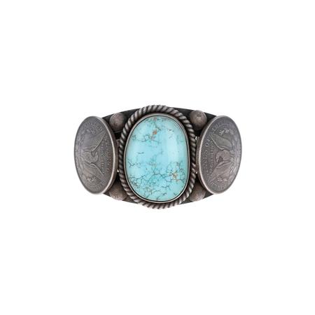 1921 Coin Royston Turquoise Cuff