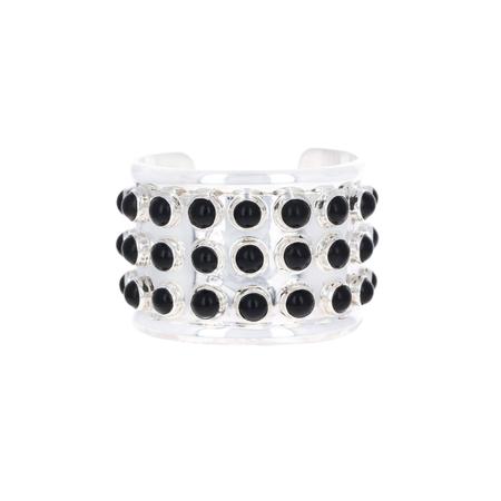 Black Onyx 3 Row Cuff