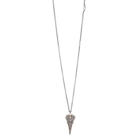 Pave Diamond Heart Dagger Necklaces