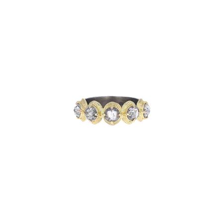 Diamond Scroll Stack Band Ring