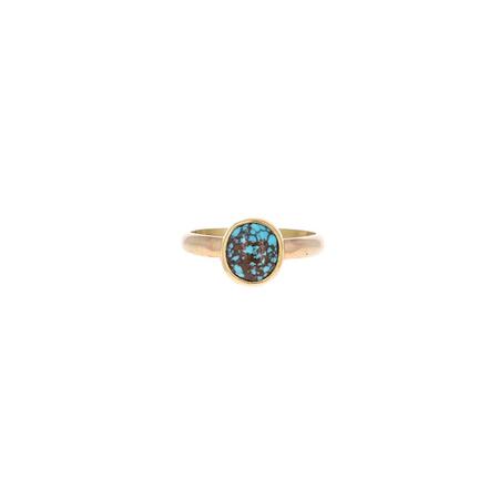 Gold Red Mountain Turquoise Ring