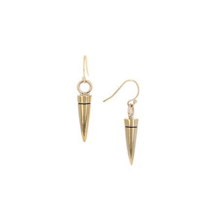 Gold Spike Dangle Earrings