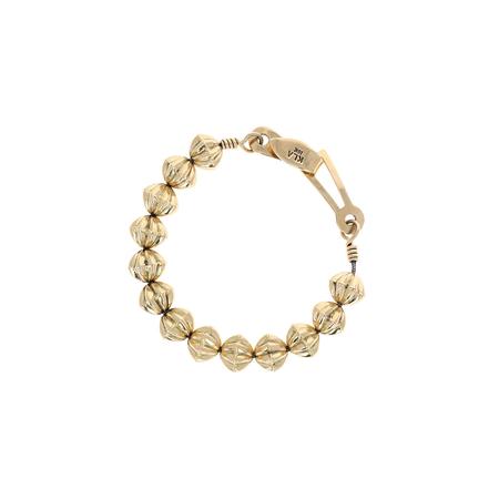 Gold Fluted Bead Bracelet