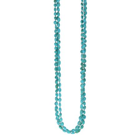 3 Strand Kingman Turquoise Beaded Necklace