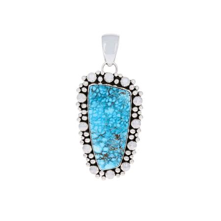 Kingman Turquoise Dot Pendant 