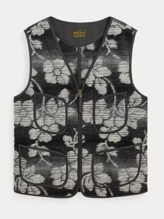 Floral Pile Fleece Vest