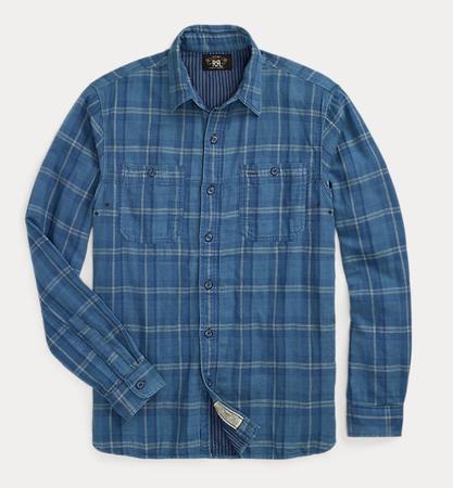 Indigo Plaid Double-Faced Workshirt