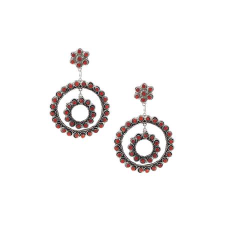 Coral Flower Post Dangle Earring