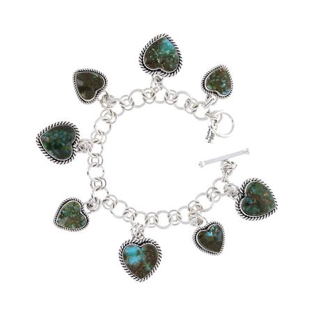 Sonoran Turquoise Heart Charm Bracelets