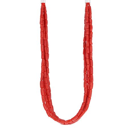 5 Strand Coral Bead Necklaces