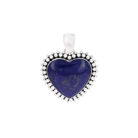 Lapis Dot Heart Pendant 