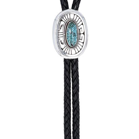 Kingman Spiderweb Turquoise Ketoh Bolo Tie