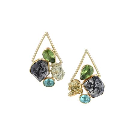 Gemstone Post Dangle Earring