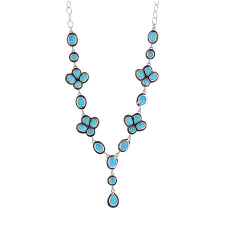 Small Turquoise Teardrop Necklace 